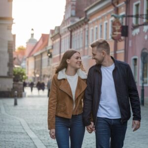 Zakochana para w centrum Głogowa
