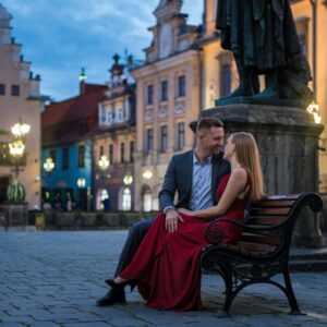 para w historycznym Gnieźnie